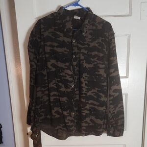 Men's Camouflage Button Down Shirt